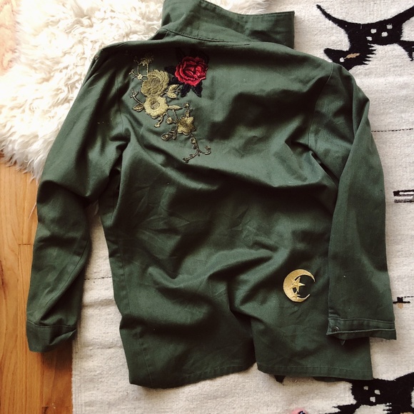 Army Surplus Jacket with Patches - Picture 2 of 4